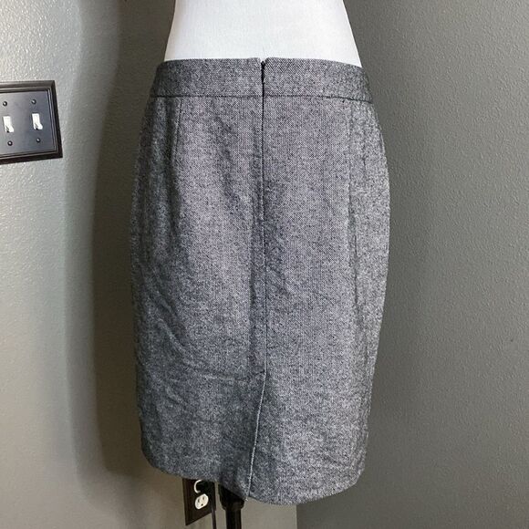 Ann Taylor Tweed Black White Pencil Skirt Wool blend - Picture 5 of 12